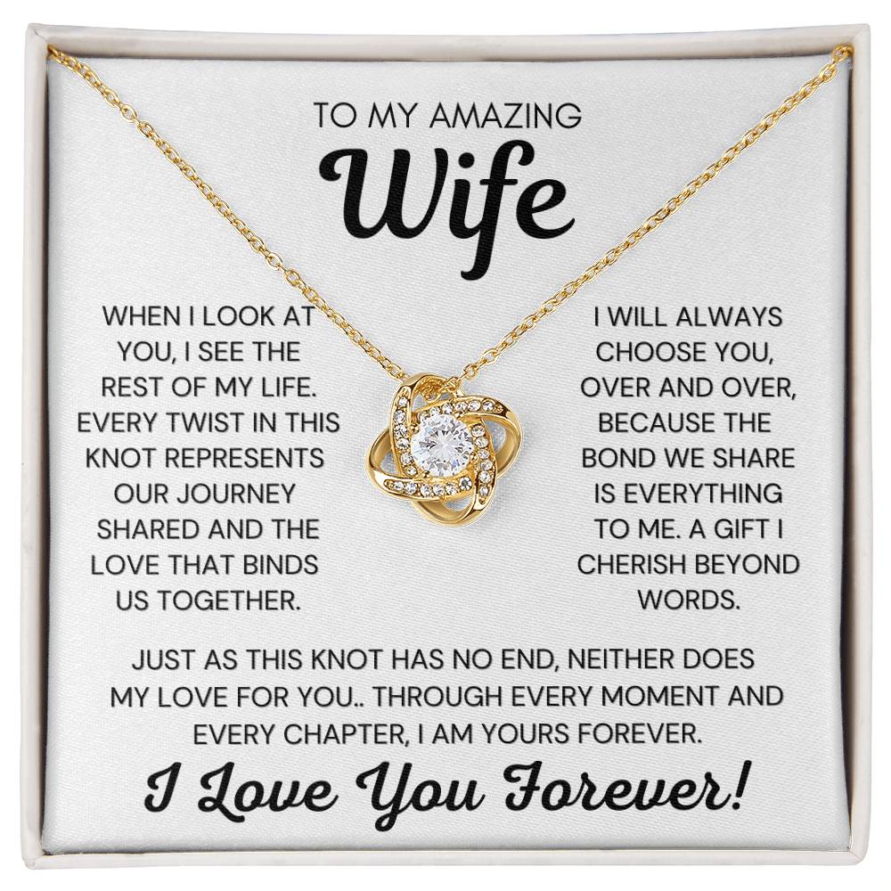 π AMAZING WIFE LOVE KNOT NECKLACE π I SEE THE REST OF MY LIFE π