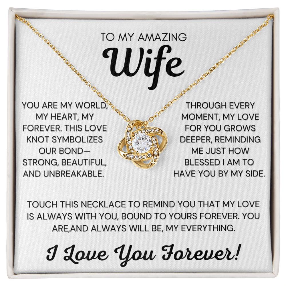 ๐ YOU ARE MY WORLD ๐LOVE KNOT NECKLACE ๐
