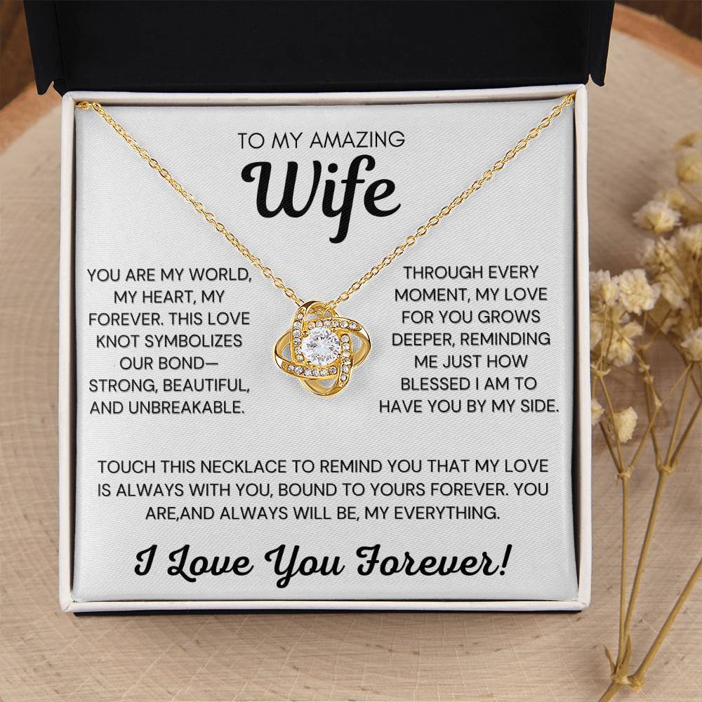 ๐ YOU ARE MY WORLD ๐LOVE KNOT NECKLACE ๐