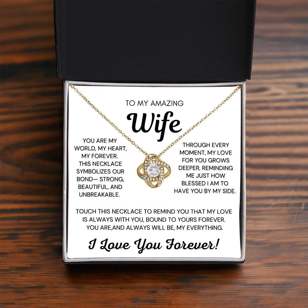π FOREVER TIED TOGETHER LOVE KNOT NECKLACE WIFE π