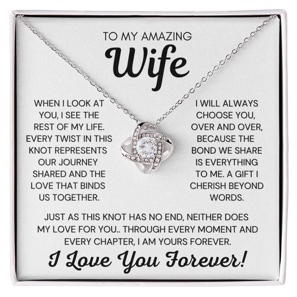 π AMAZING WIFE LOVE KNOT NECKLACE π I SEE THE REST OF MY LIFE π