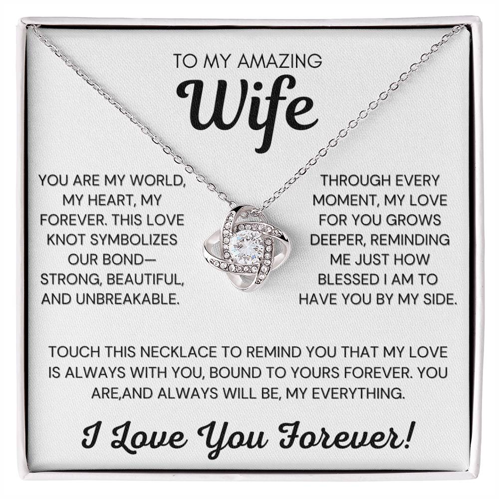 ๐ YOU ARE MY WORLD ๐LOVE KNOT NECKLACE ๐