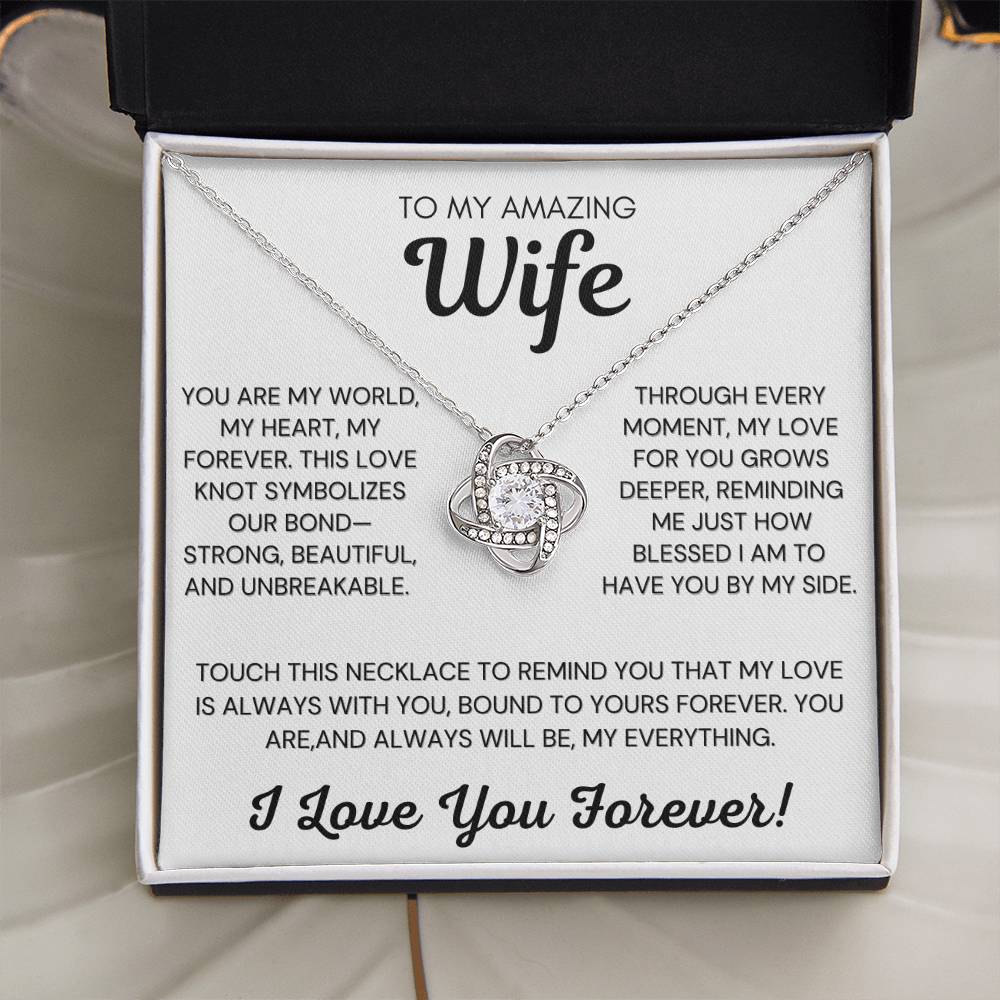 ๐ YOU ARE MY WORLD ๐LOVE KNOT NECKLACE ๐