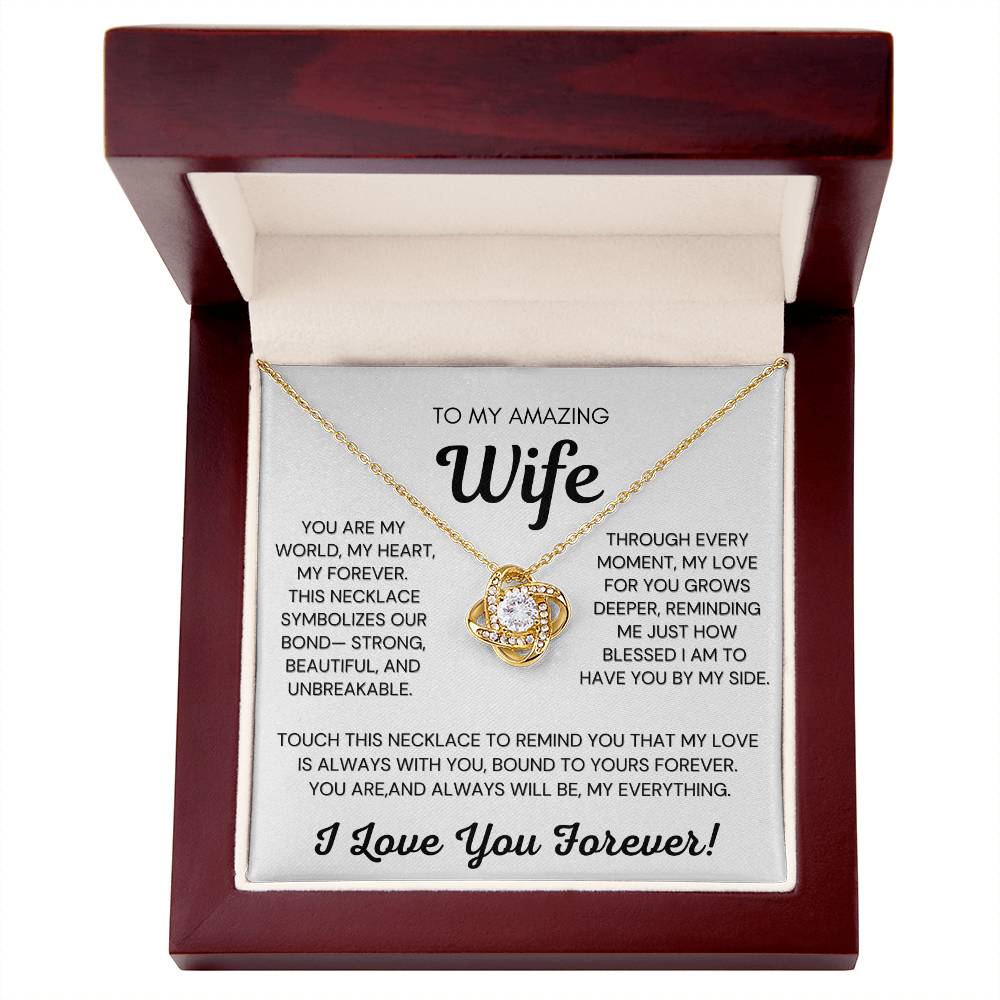 π FOREVER TIED TOGETHER LOVE KNOT NECKLACE WIFE π