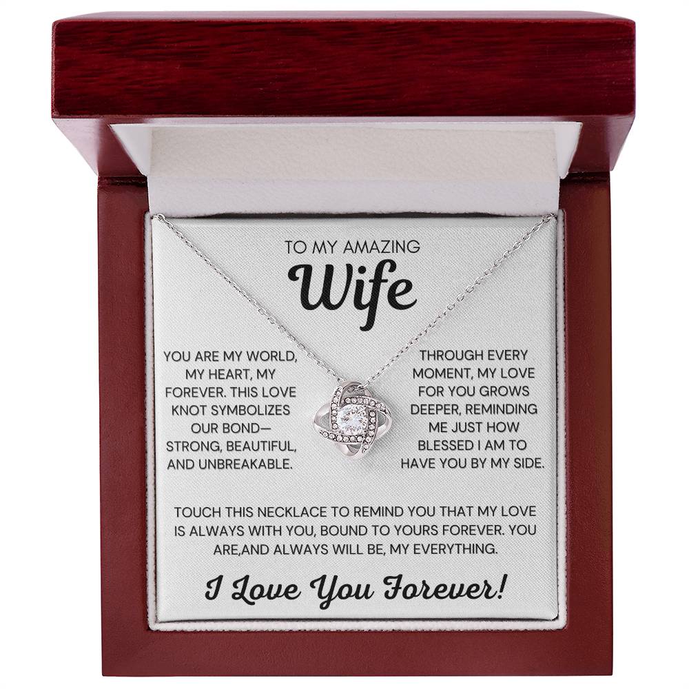 ๐ YOU ARE MY WORLD ๐LOVE KNOT NECKLACE ๐