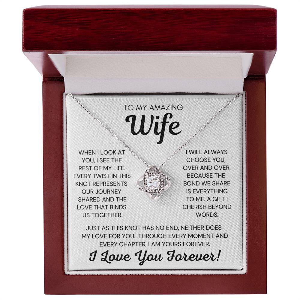 π AMAZING WIFE LOVE KNOT NECKLACE π I SEE THE REST OF MY LIFE π