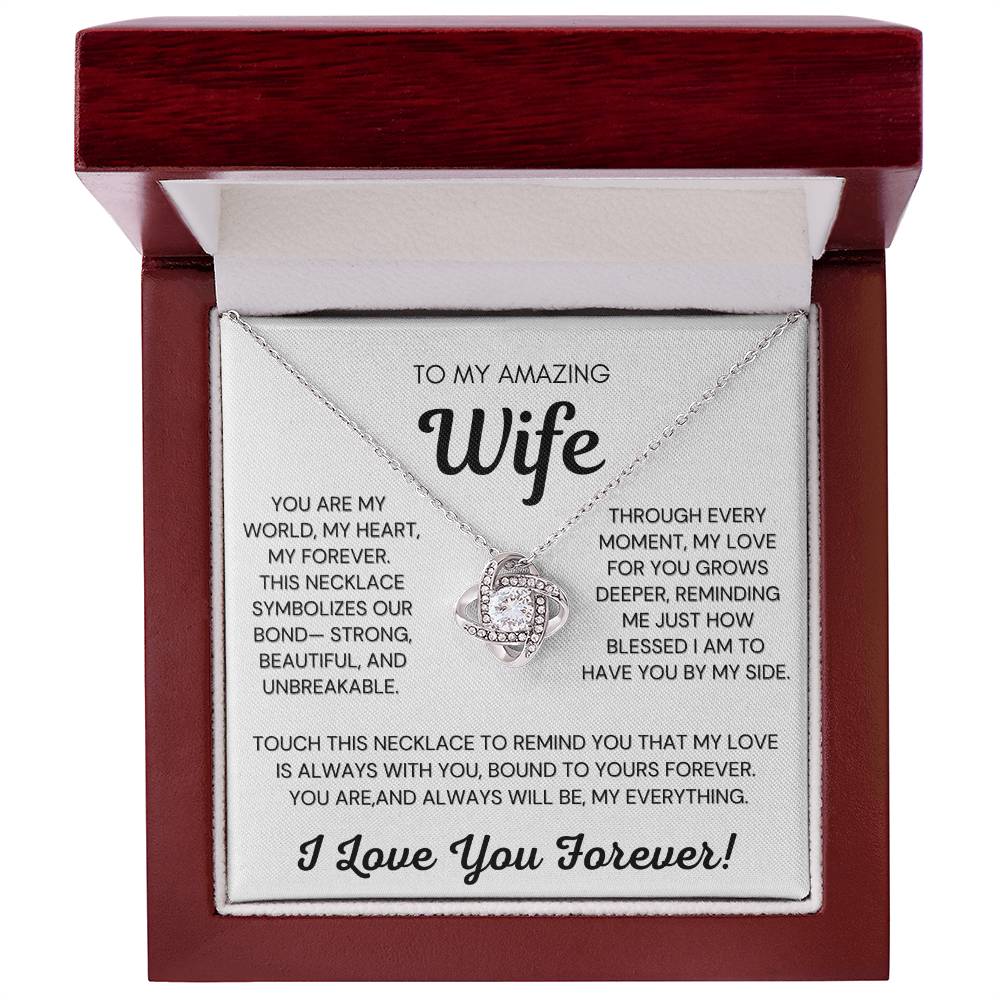 π FOREVER TIED TOGETHER LOVE KNOT NECKLACE WIFE π