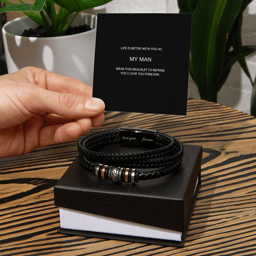 My Man Love You Forever bracelet