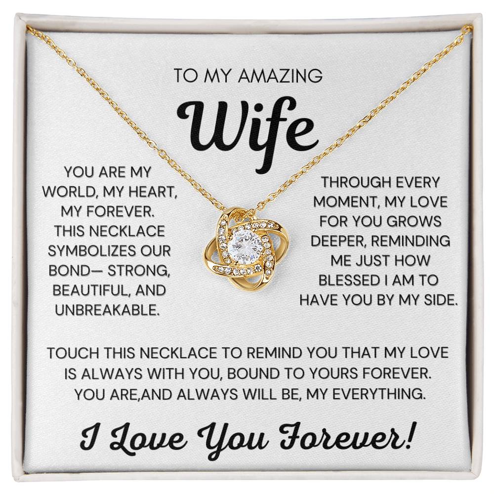 💖 FOREVER TIED TOGETHER LOVE KNOT NECKLACE WIFE 💖