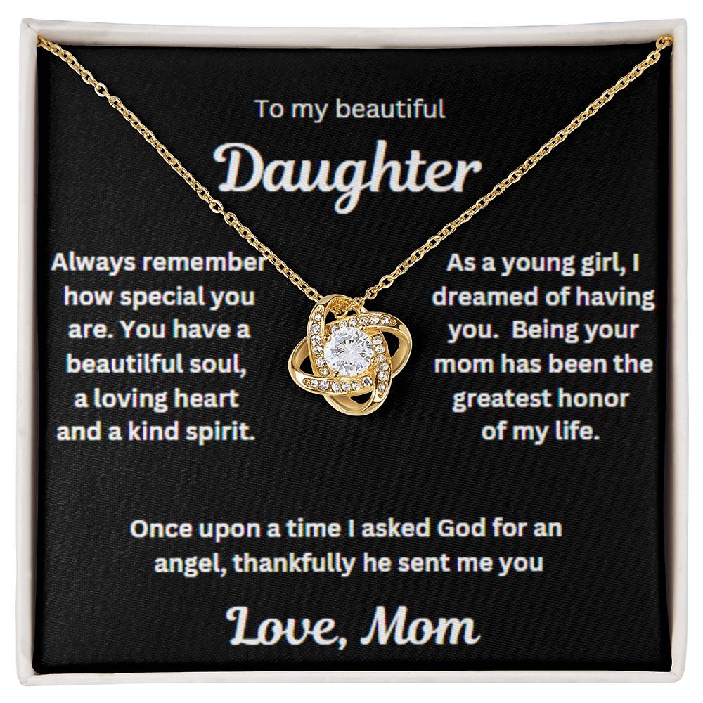 From Mom to Daughter - Love Knot Necklace