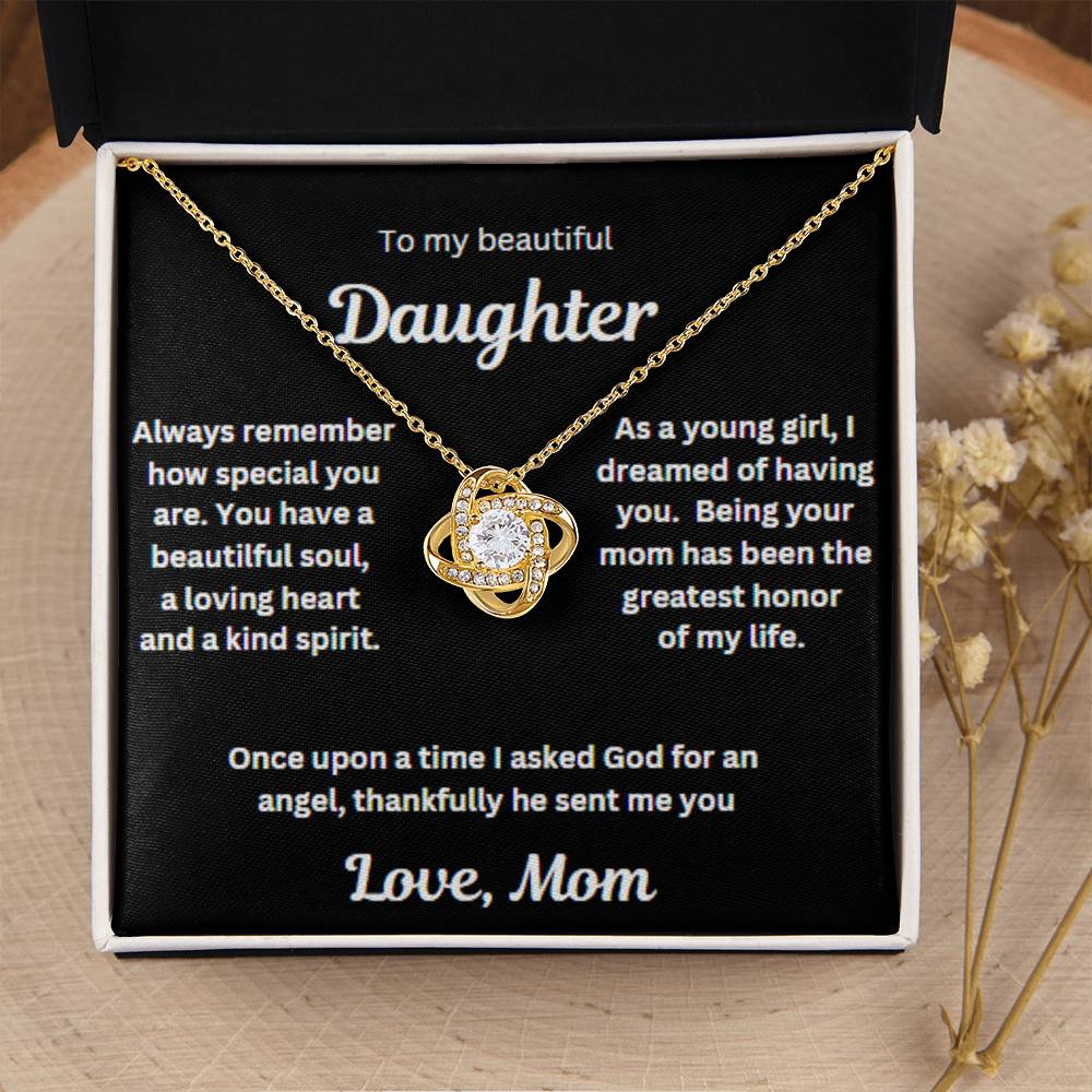 From Mom to Daughter - Love Knot Necklace