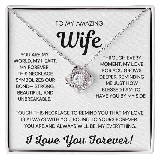 💖 FOREVER TIED TOGETHER LOVE KNOT NECKLACE WIFE 💖