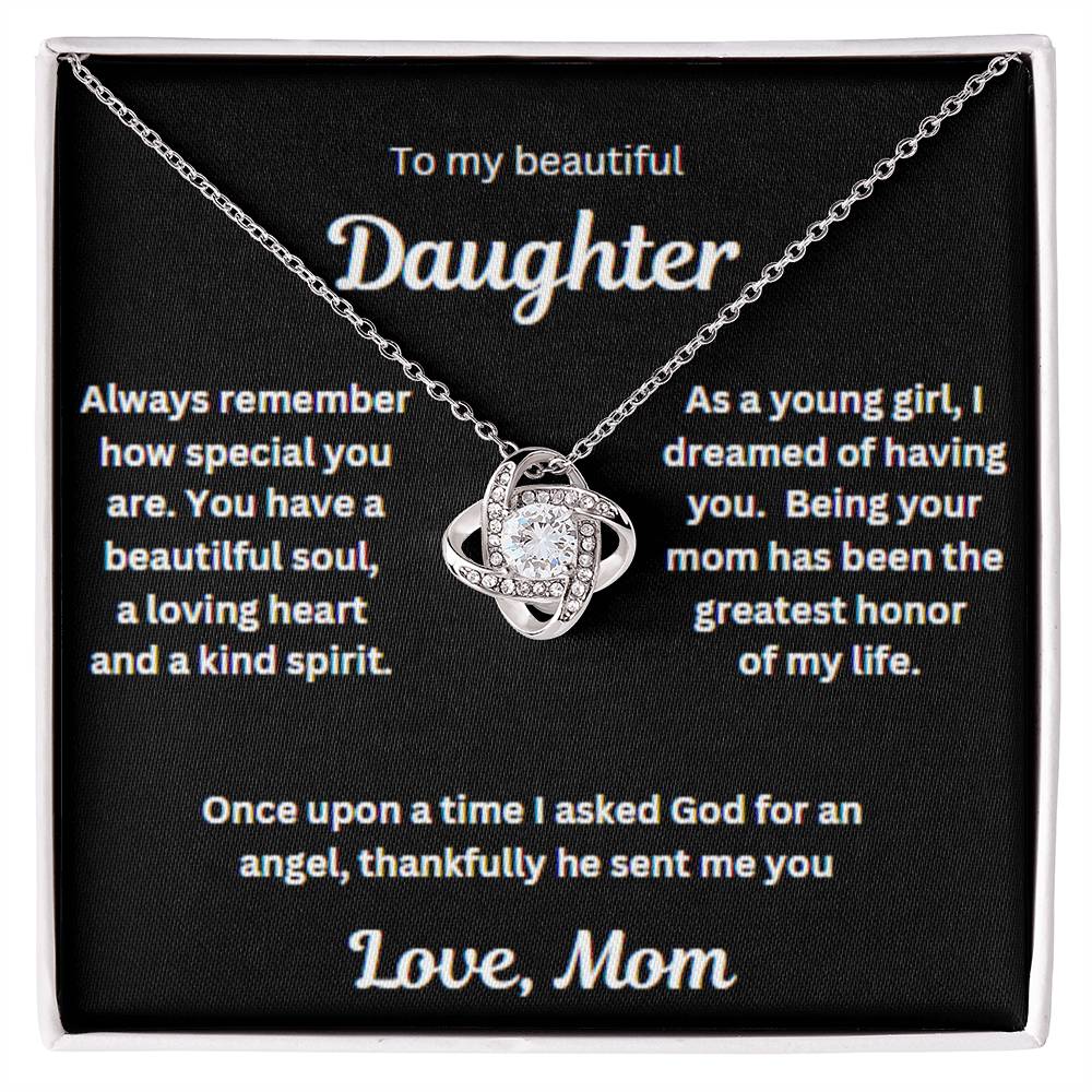 From Mom to Daughter - Love Knot Necklace