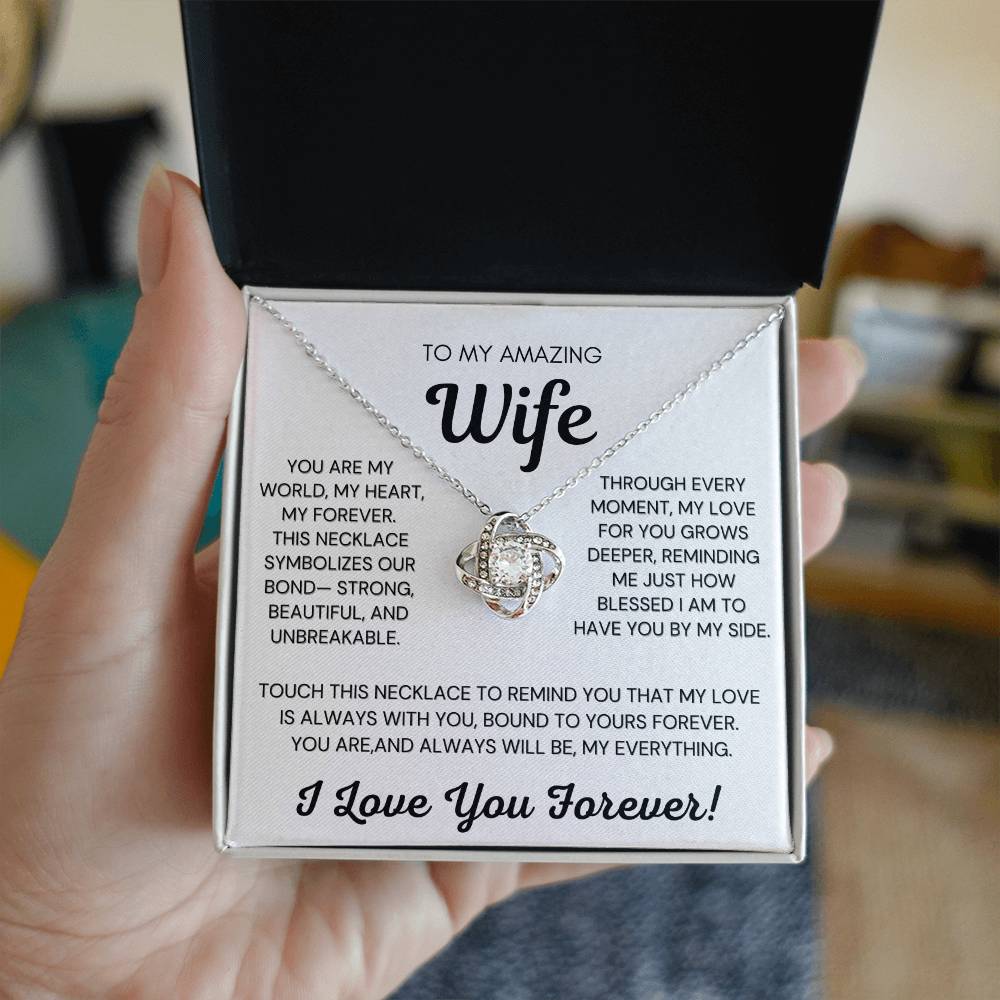 💖 FOREVER TIED TOGETHER LOVE KNOT NECKLACE WIFE 💖