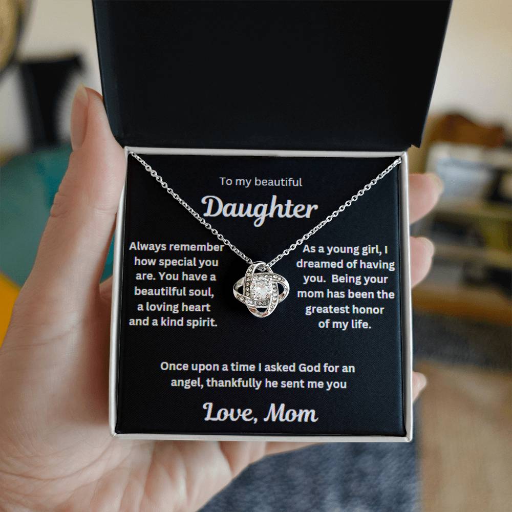 From Mom to Daughter - Love Knot Necklace