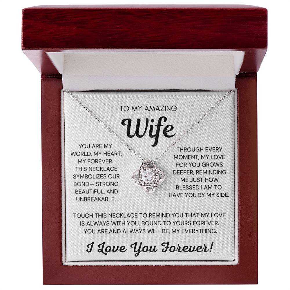 💖 FOREVER TIED TOGETHER LOVE KNOT NECKLACE WIFE 💖