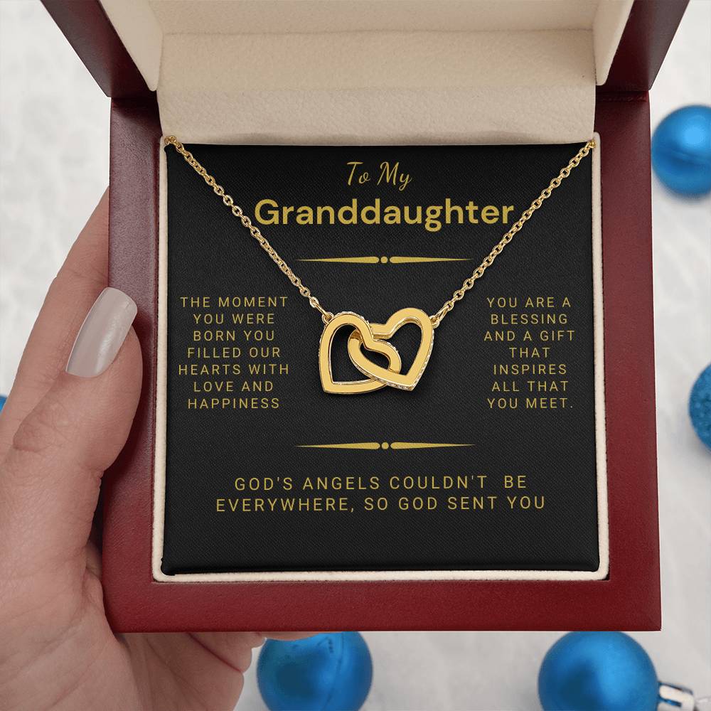 Granddaughter - Interlocking Hearts Necklace