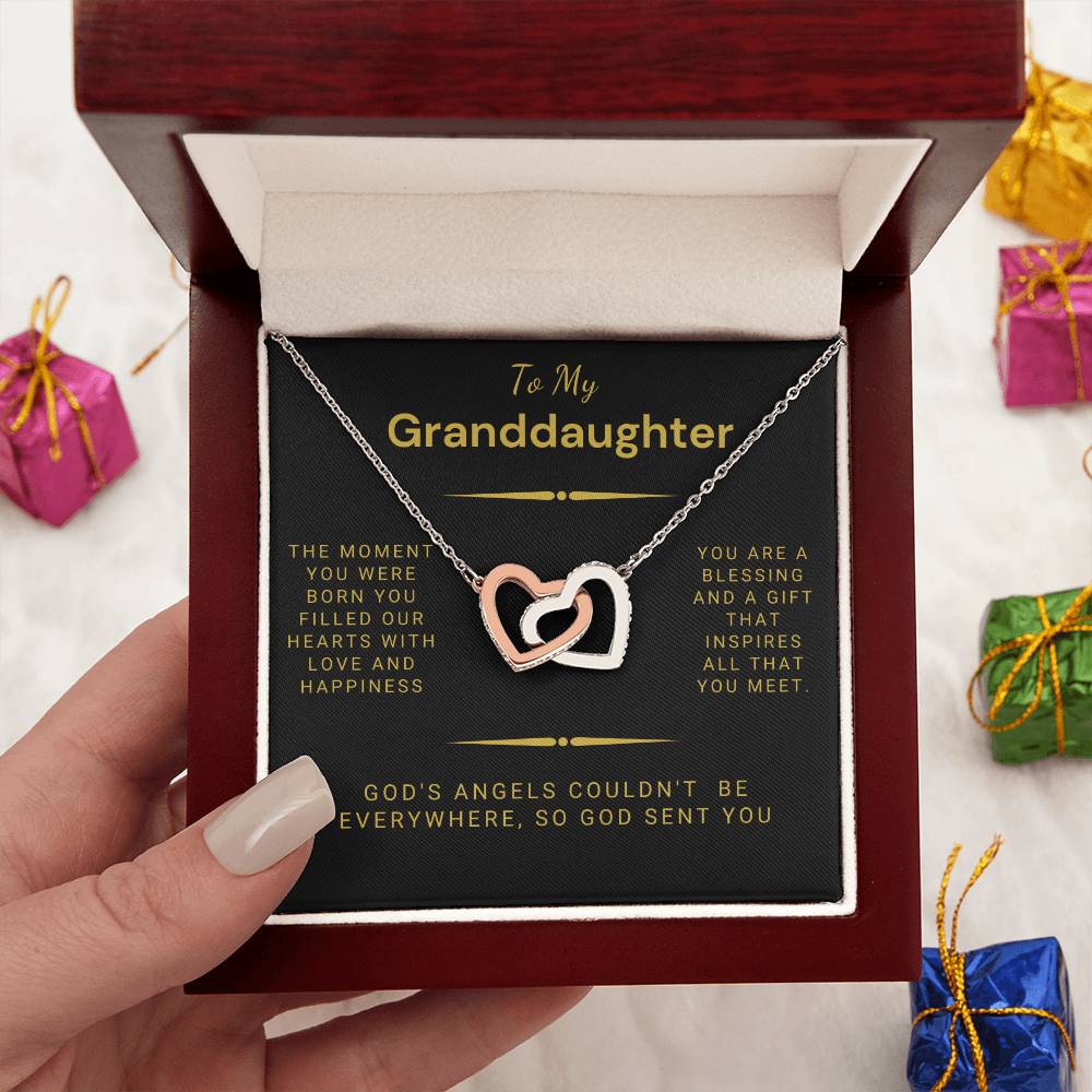 Granddaughter - Interlocking Hearts Necklace